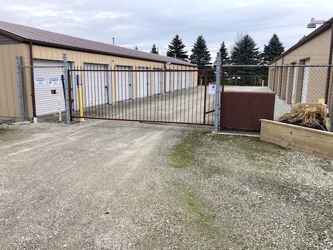 security gate closed to prevent trespassing