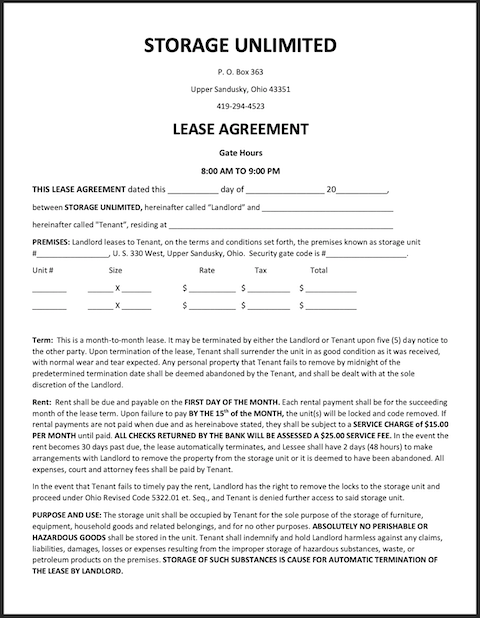 lease agreement preview image
